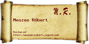 Meszes Róbert névjegykártya