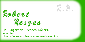 robert meszes business card
