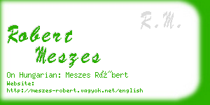 robert meszes business card